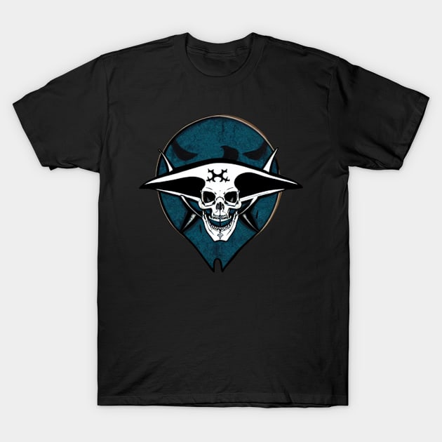 Pirates Shark Skull T-Shirt by divawaddle